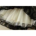 wholesaler In stock item lace pattern mini dress black white cotton midi tutu skirt